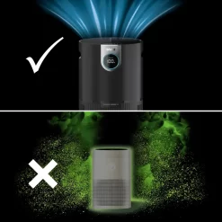 Shark - Air Purifier MAX with True NanoSeal HEPA, Cleansense IQ, Odor Lock, Cleans up to 1200 Sq. Ft - Charcoal Grey