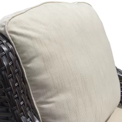 Ovios New Kenard 5-Piece Woven Patio Sofa Conversation Set with Off-white Cushions