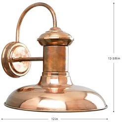 Progress Lighting Brookside 1-Light 12.37-in H Copper Dark Sky Outdoor Wall Light
