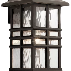 Kichler Beacon Square 1-Light 17.5-in H Bronze Outdoor Wall Light