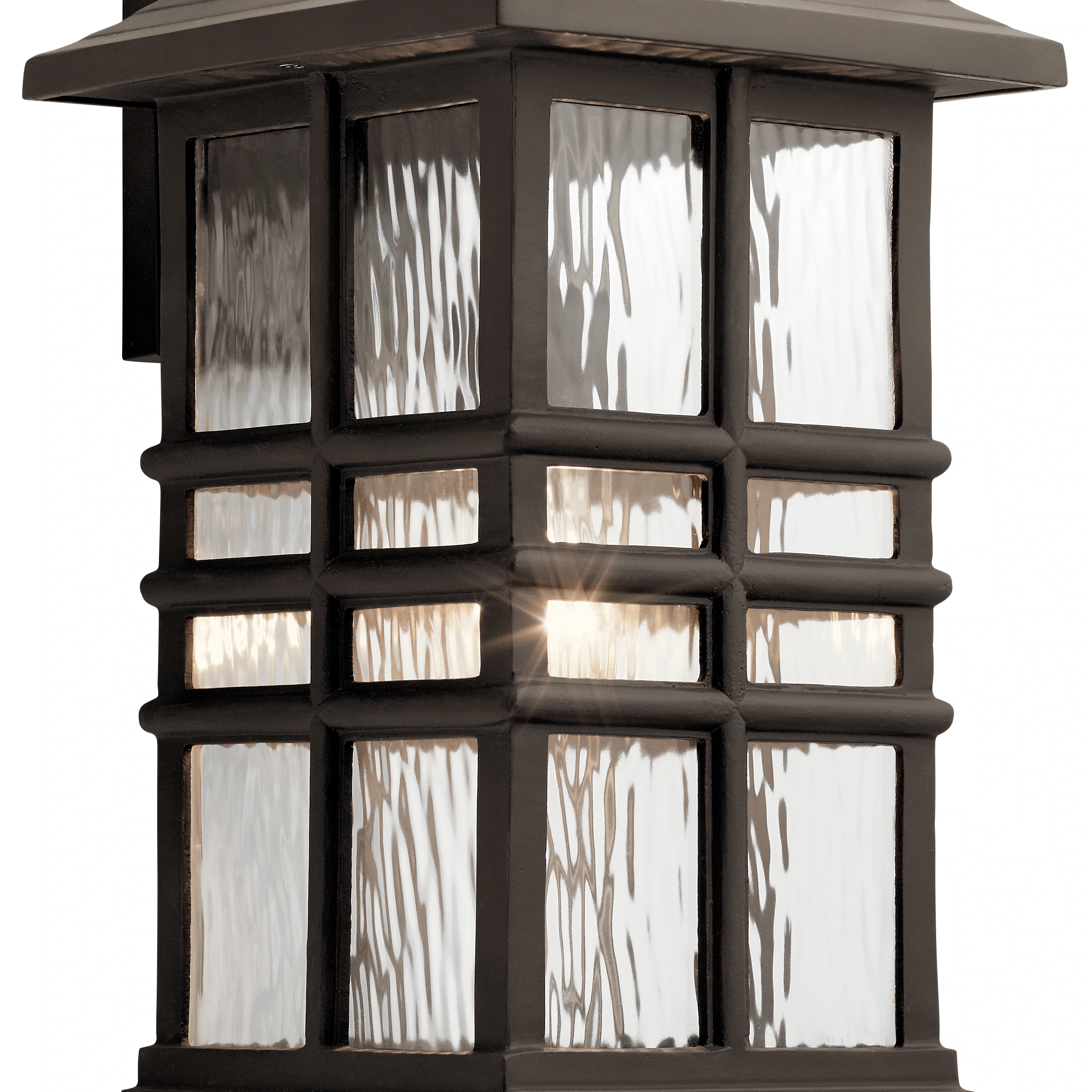 Kichler Beacon Square 1-Light 17.5-in H Bronze Outdoor Wall Light