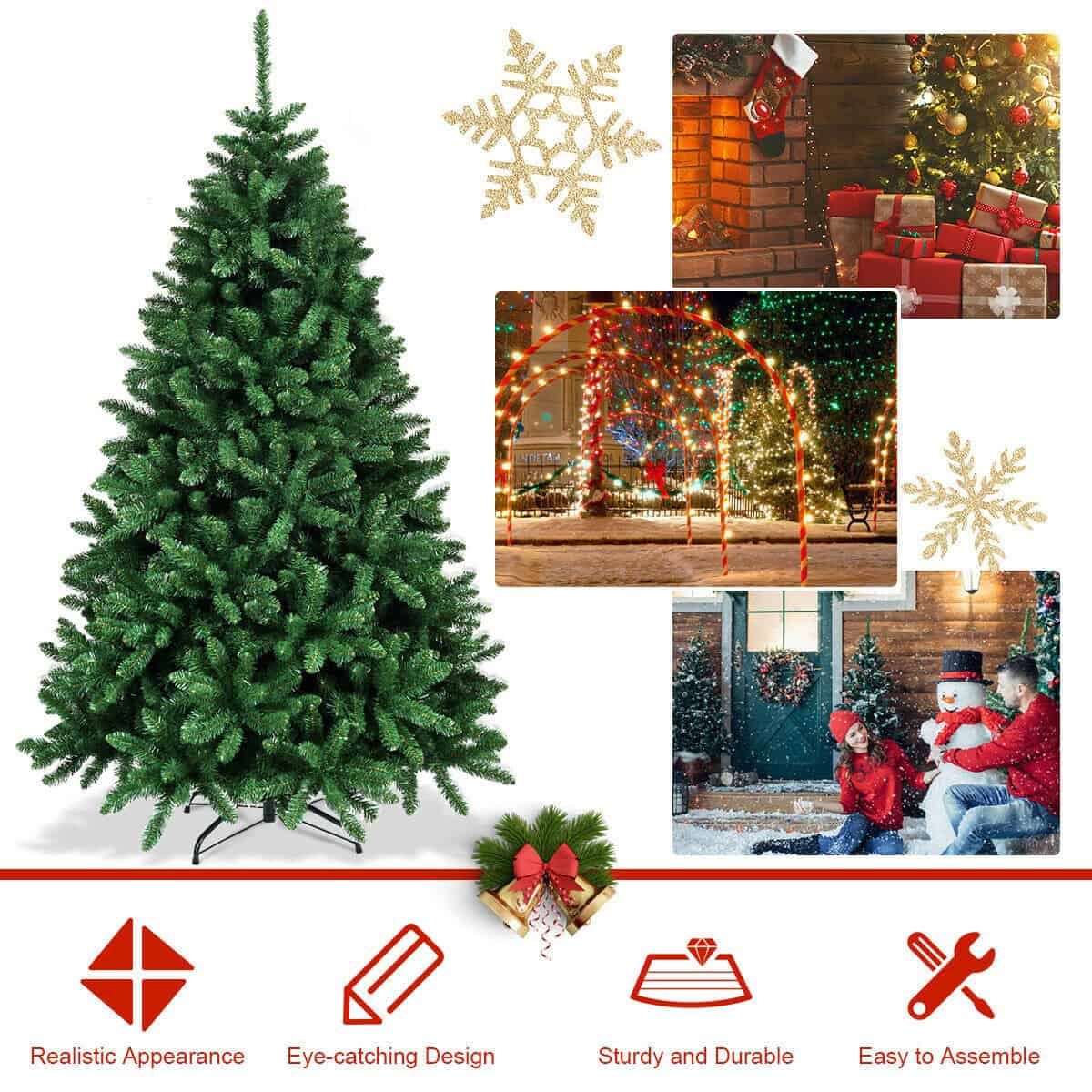 WELLFOR 6-ft Artificial Christmas Tree