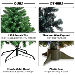 WELLFOR 6-ft Artificial Christmas Tree