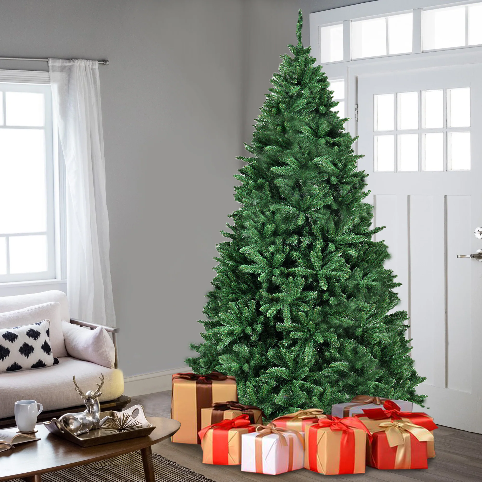 WELLFOR 7.5-ft Artificial Christmas Tree