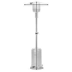 Fire Sense 46000-BTU Antique Bronze Aluminum Floorstanding Liquid Propane Patio Heater