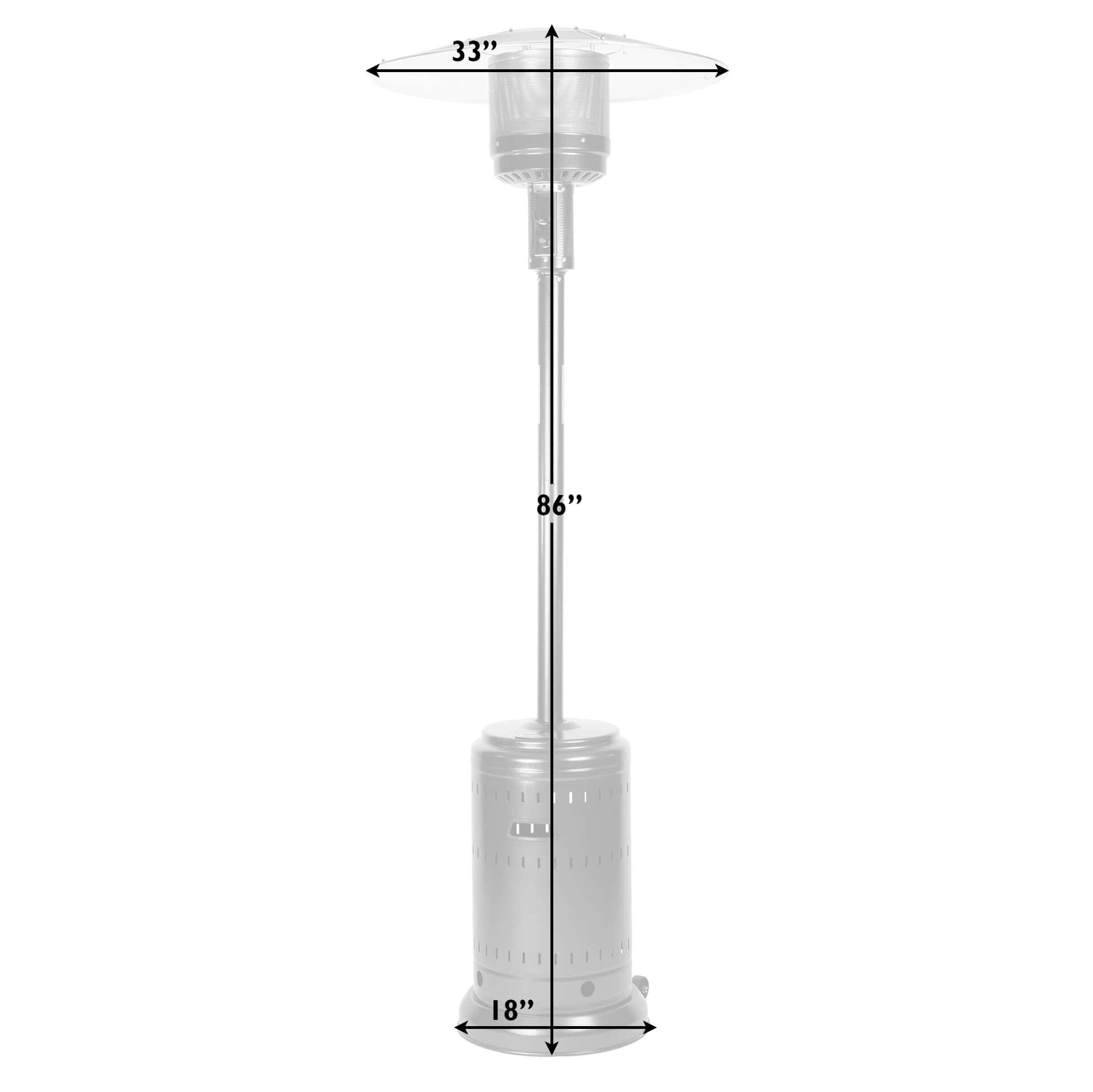 Fire Sense 46000-BTU Antique Bronze Aluminum Floorstanding Liquid Propane Patio Heater