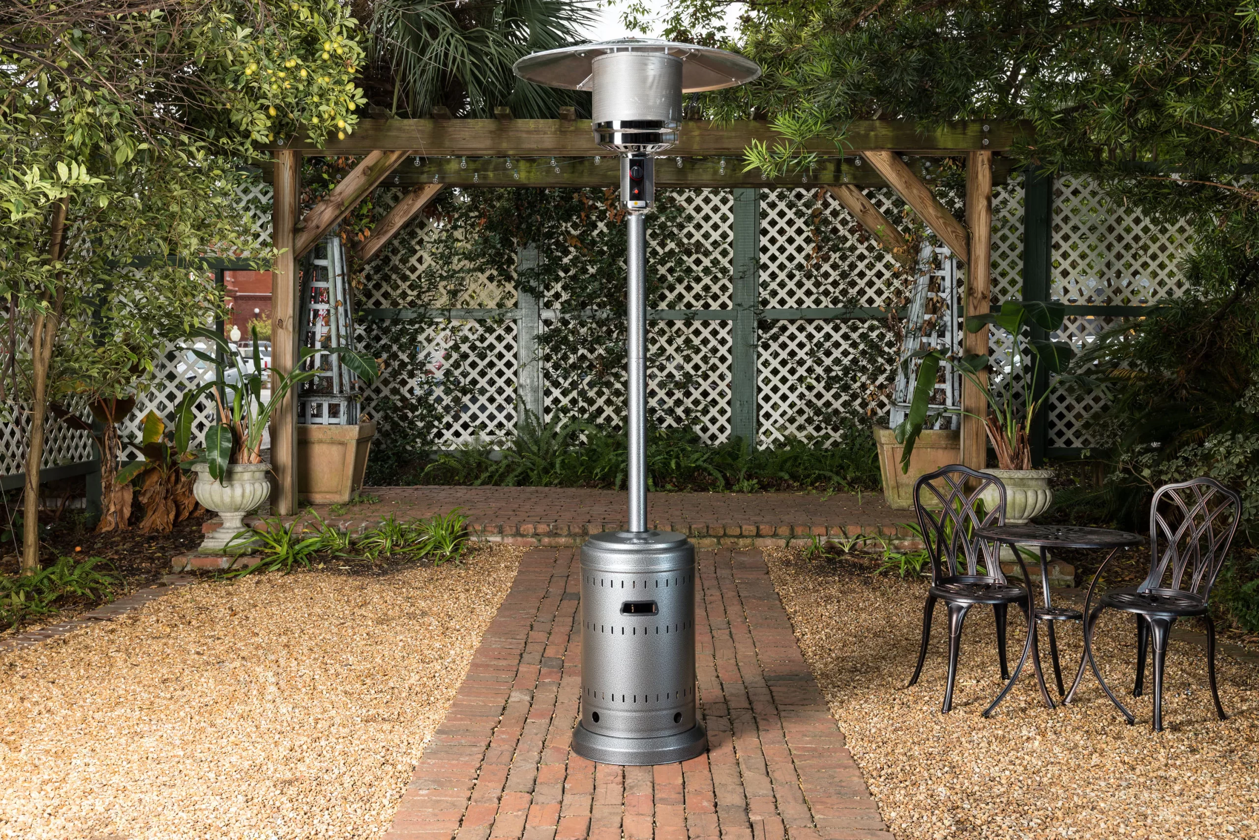 Fire Sense 46000-BTU Antique Bronze Aluminum Floorstanding Liquid Propane Patio Heater
