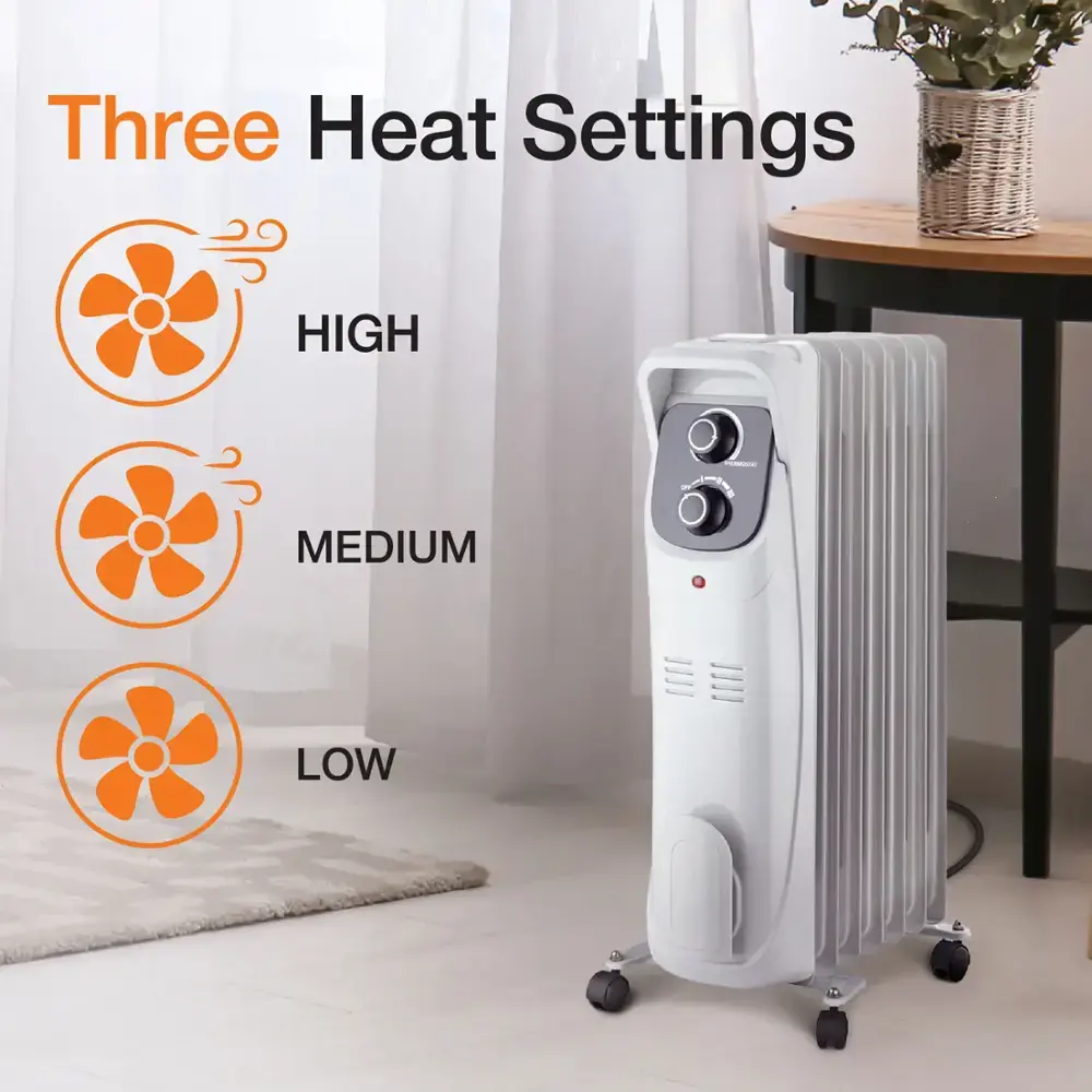 Lifesmart - 1500W Oil Filled Radiator - White