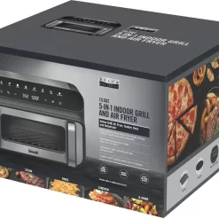 bella PRO - 10.5-qt. Touchscreen 5-in-1 Indoor Grill & Air Fryer - Stainless Steel