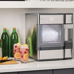 GE Profile Opal Nugget Ice Maker + Side Tank, Countertop Icemaker, Stainless Steel, 24lbs Daily Ice Production