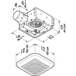 Broan InVent 1.5-Sone 110-CFM White Lighted Bathroom Fan, ENERGY STAR