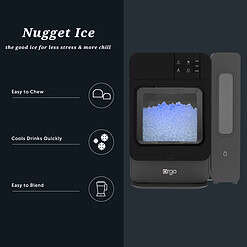 Orgo 33 lbs Capacity Sonic Countertop Ice Maker, Black