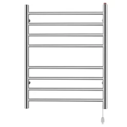 Kingston Brass Brushed Nickel Hardwired Wall Mount Towel Warmer 3.81-in x 22.75-in x 30.44-in