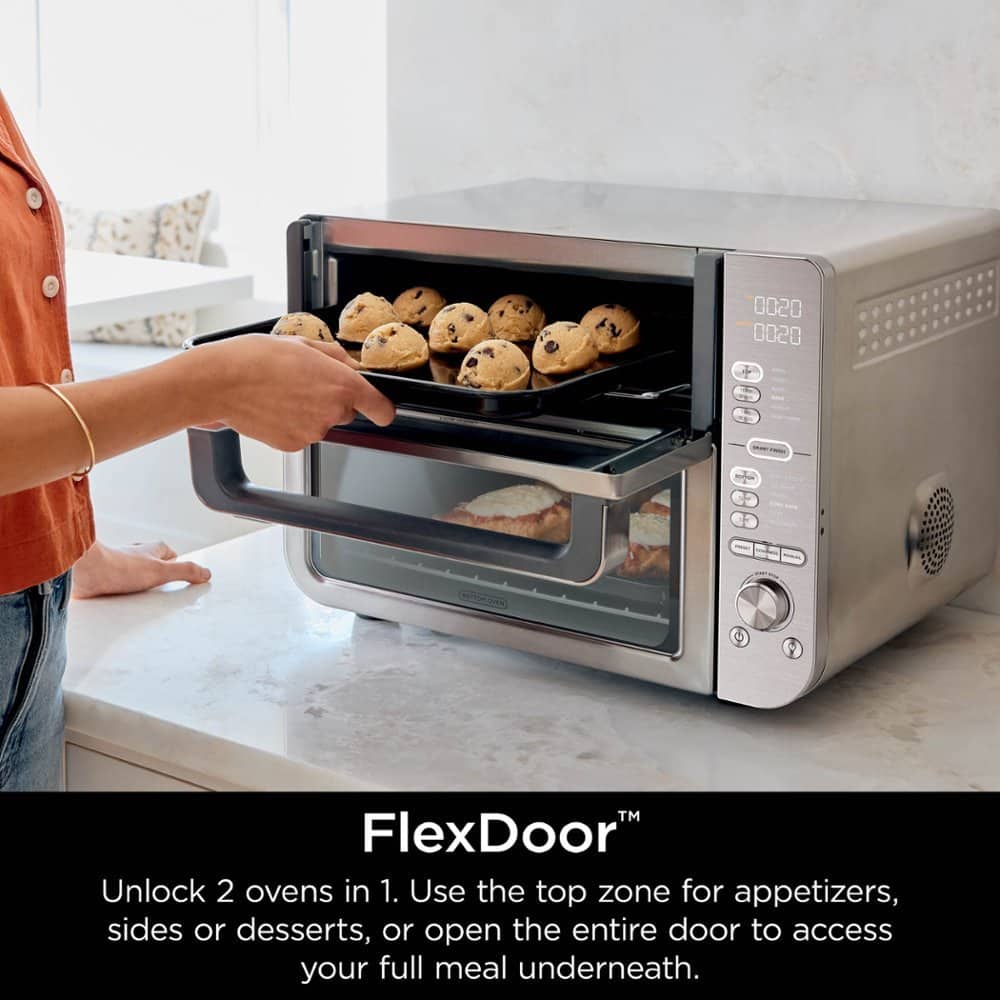 Ninja - Double Stack XL Countertop Oven & Air Fryer with Pro Cook System - Stainless Steel