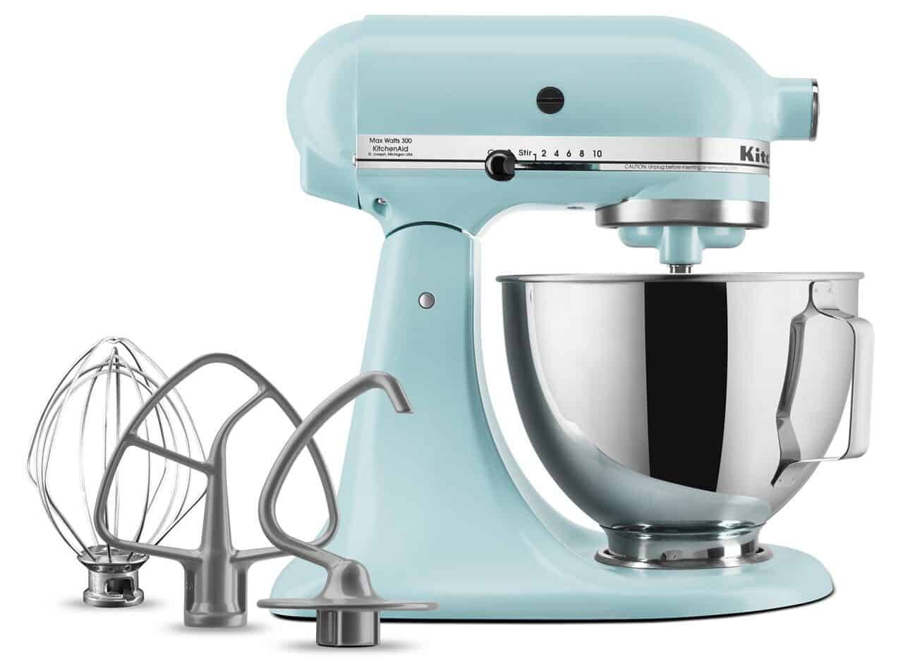 KitchenAid Deluxe 4.5 Quart Tilt-Head Stand Mixer, Mineral Water Blue, KSM97MI