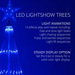 Kringle Traditions 72-in Christmas Tree Yard Decoration with Blue LED Lights