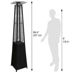 Blue Sky Outdoor Living 42000-BTU Black Steel Floorstanding Liquid Propane Patio Heater
