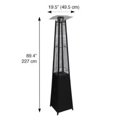 Blue Sky Outdoor Living 42000-BTU Black Steel Floorstanding Liquid Propane Patio Heater