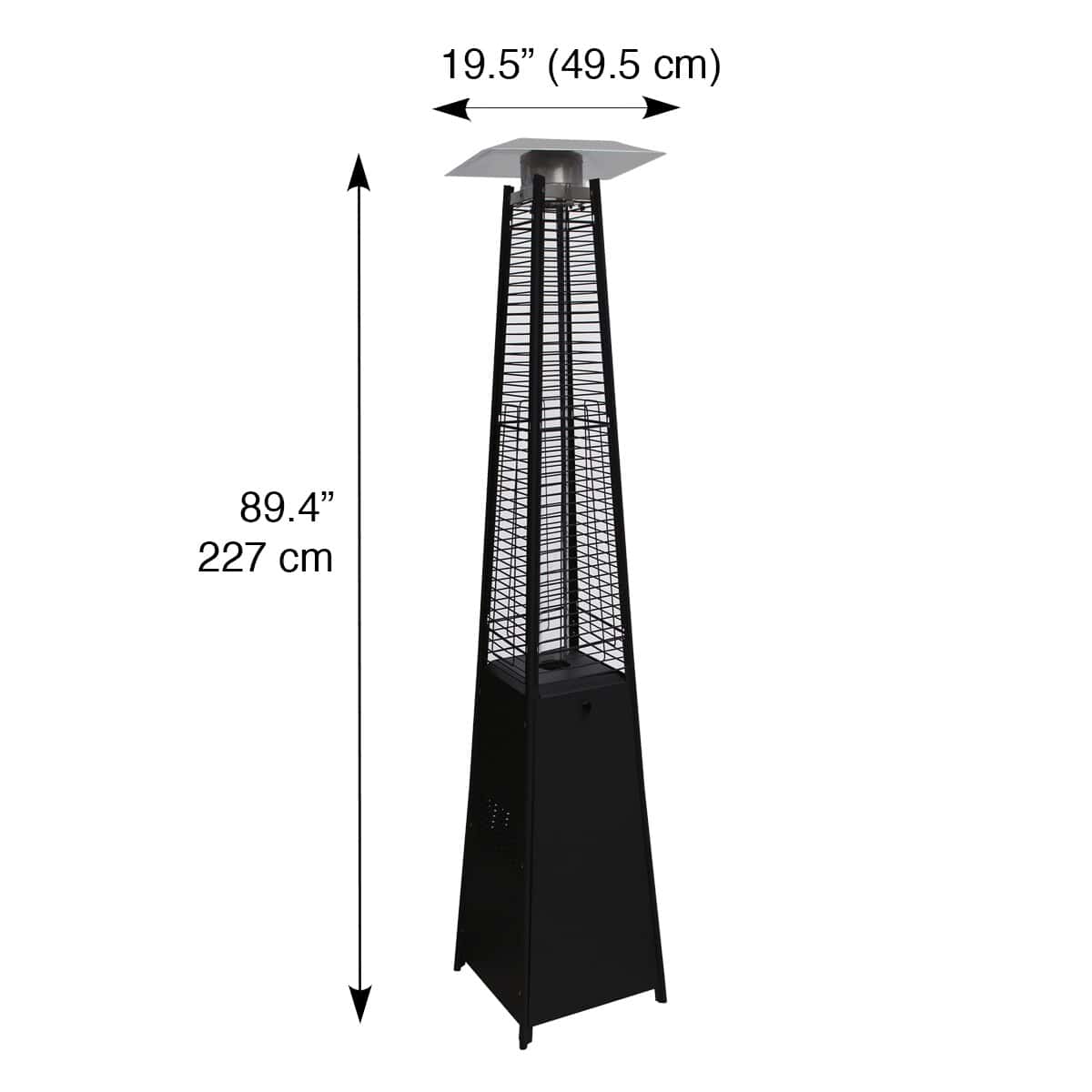 Blue Sky Outdoor Living 42000-BTU Black Steel Floorstanding Liquid Propane Patio Heater