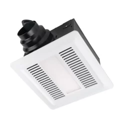 Miseno 0.3-Sone 80-CFM White Lighted Bathroom Fan, ENERGY STAR