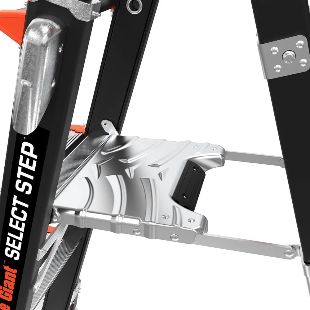 Little Giant Ladders Select Step M6 10-ft Fiberglass Type 1aa- 375-lb Load Capacity Telescoping Step Ladder