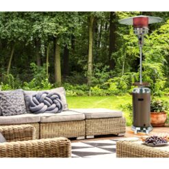 Hanover 48000-BTU Bronze Steel Floorstanding Liquid Propane Patio Heater