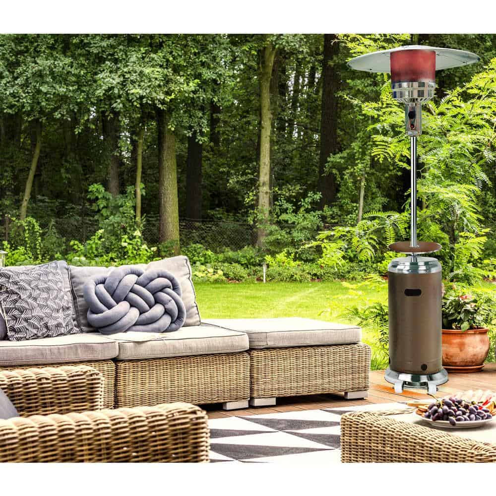 Hanover 48000-BTU Bronze Steel Floorstanding Liquid Propane Patio Heater