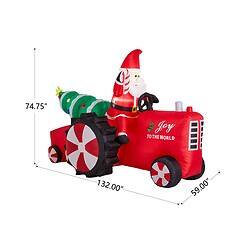 Glitzhome 6.23-ft Lighted Santa Christmas Inflatable