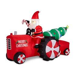 Glitzhome 6.23-ft Lighted Santa Christmas Inflatable