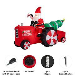 Glitzhome 6.23-ft Lighted Santa Christmas Inflatable