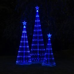 Kringle Traditions 72-in Christmas Tree Yard Decoration with Blue LED Lights