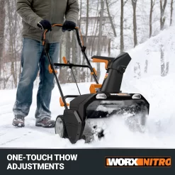 WORX Nitro Power Share 40-volt Max 20-in Single-stage Push Battery Snow Blower 4 Ah (Battery and Charger Included)
