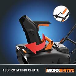 WORX Nitro Power Share 40-volt Max 20-in Single-stage Push Battery Snow Blower 4 Ah (Battery and Charger Included)