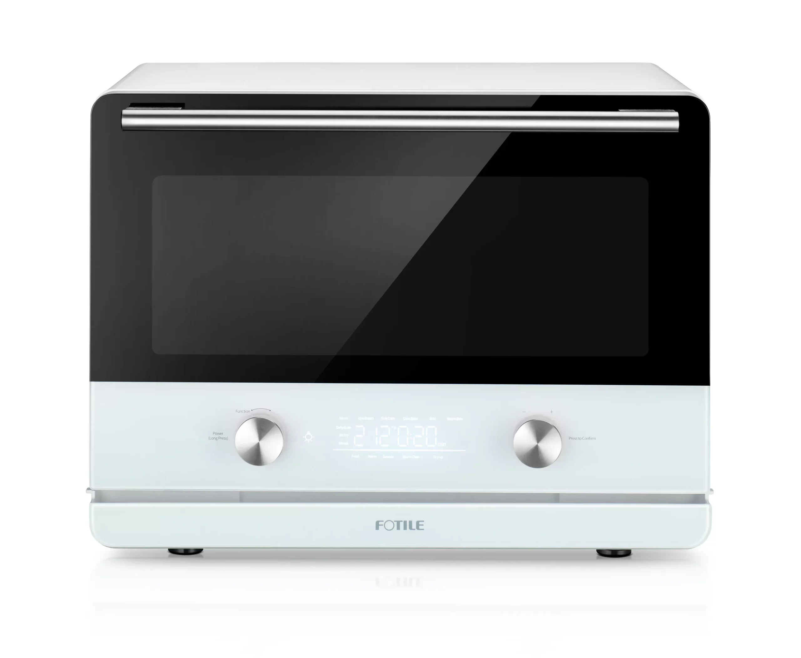 FOTILE ChefCubii 4-In-1 Steam Air Fryer Food Dehydrator 6-Slice White Convection Toaster Oven Automatic Shut-off