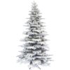 Fraser Hill Farm Unlit 12-ft Valley Pine Flocked White Artificial Christmas Tree