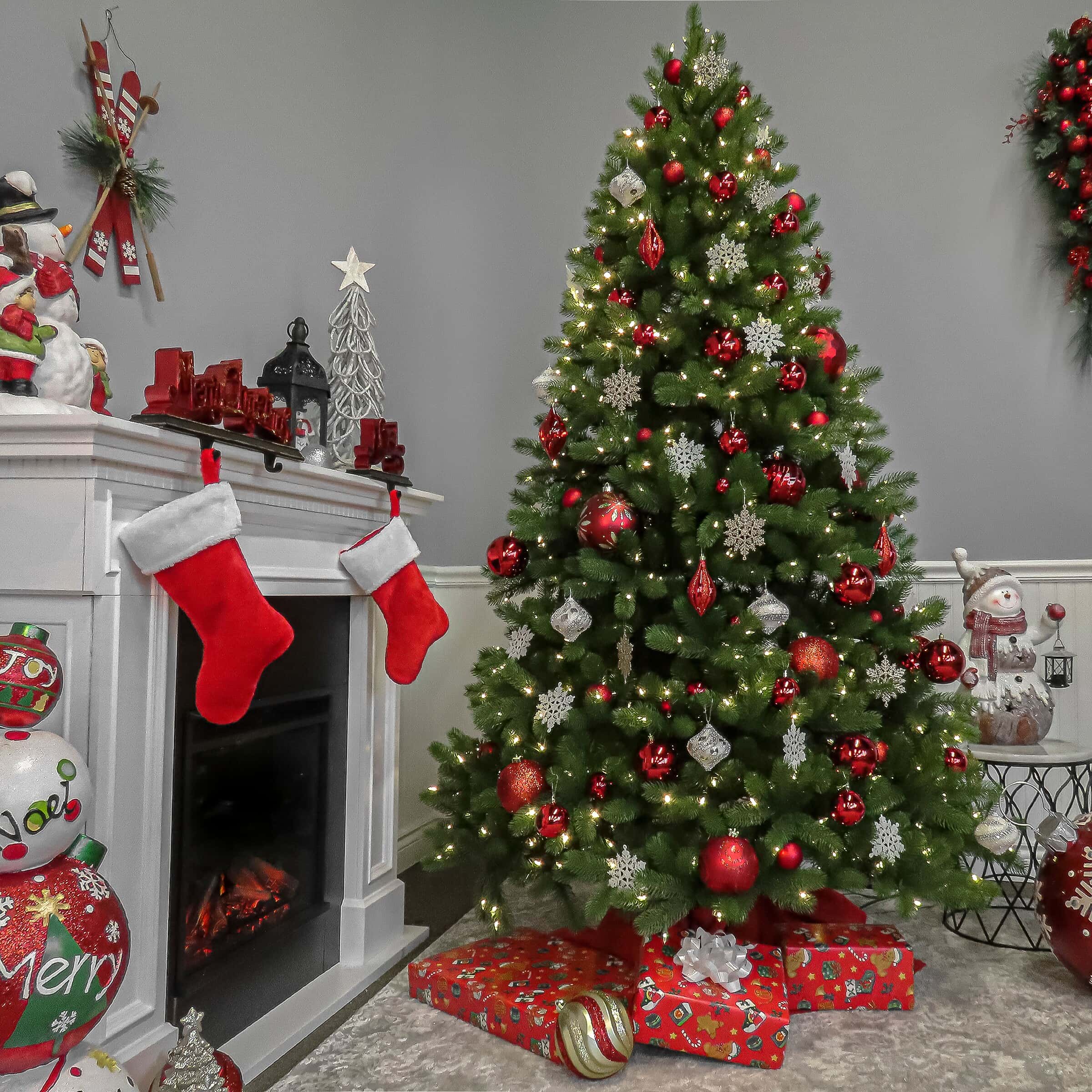 National Tree Company 6.5-ft Douglas Fir Pre-lit Artificial Christmas Tree with Multicolor LED Lights