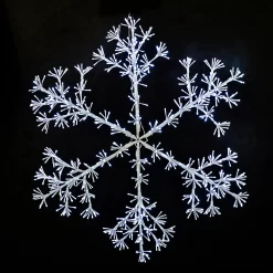 Holidynamics Holiday Lighting Solut 48-in Hanging Snowflake Hanging Decoration with White LED Lights