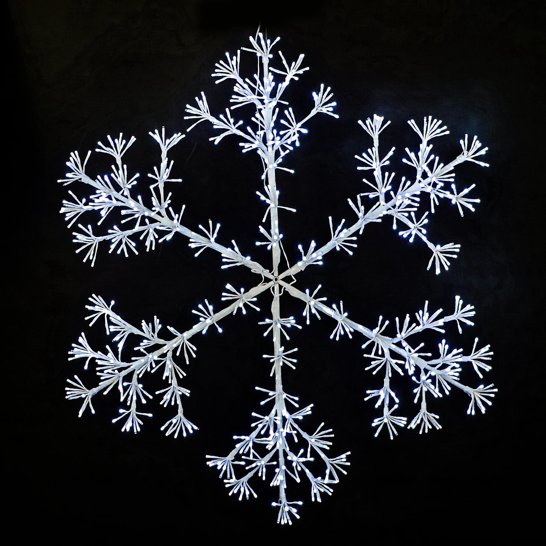 Holidynamics Holiday Lighting Solut 48-in Hanging Snowflake Hanging Decoration with White LED Lights