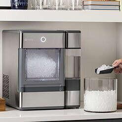 GE Profile Opal Nugget Ice Maker + Side Tank, Countertop Icemaker, Stainless Steel, 24lbs Daily Ice Production
