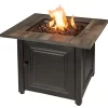 Endless Summer 30-in W Black and Orb Steel Square Propane Gas Fire Pit