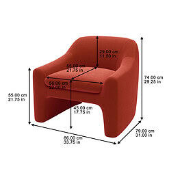 Better Homes & Gardens Emerson Curvy Accent Chair, Rustic Red Velvet