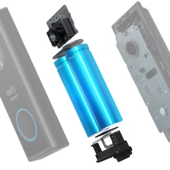 eufy Security Video Doorbell 2K, Battery and Wired, w/Chime Wireless Wi-Fi Compatible Smart Video Doorbell in Black