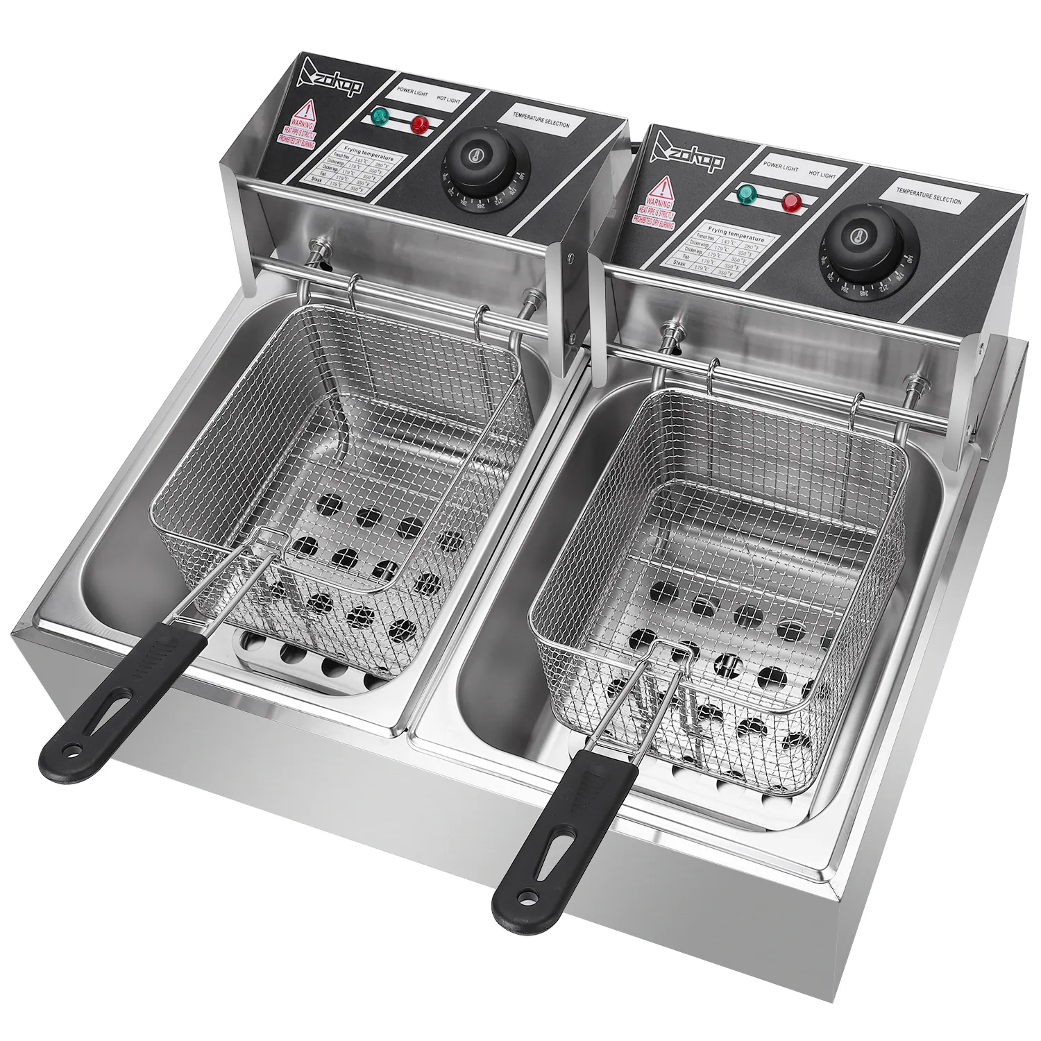 Winado 12.7-Quart Dual Zone Non-stick Deep Fryer