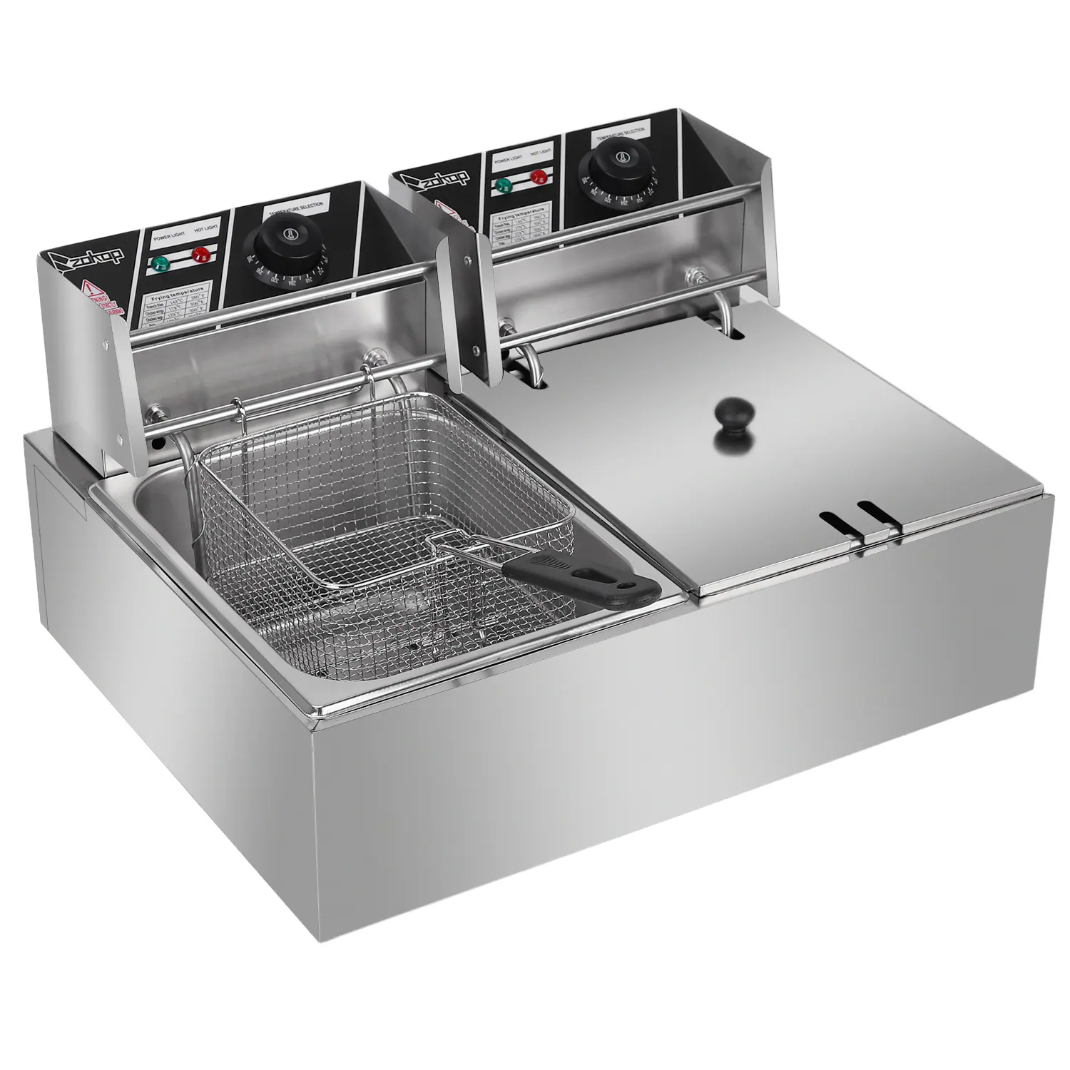 Winado 12.7-Quart Dual Zone Non-stick Deep Fryer