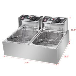 Winado 12.7-Quart Dual Zone Non-stick Deep Fryer