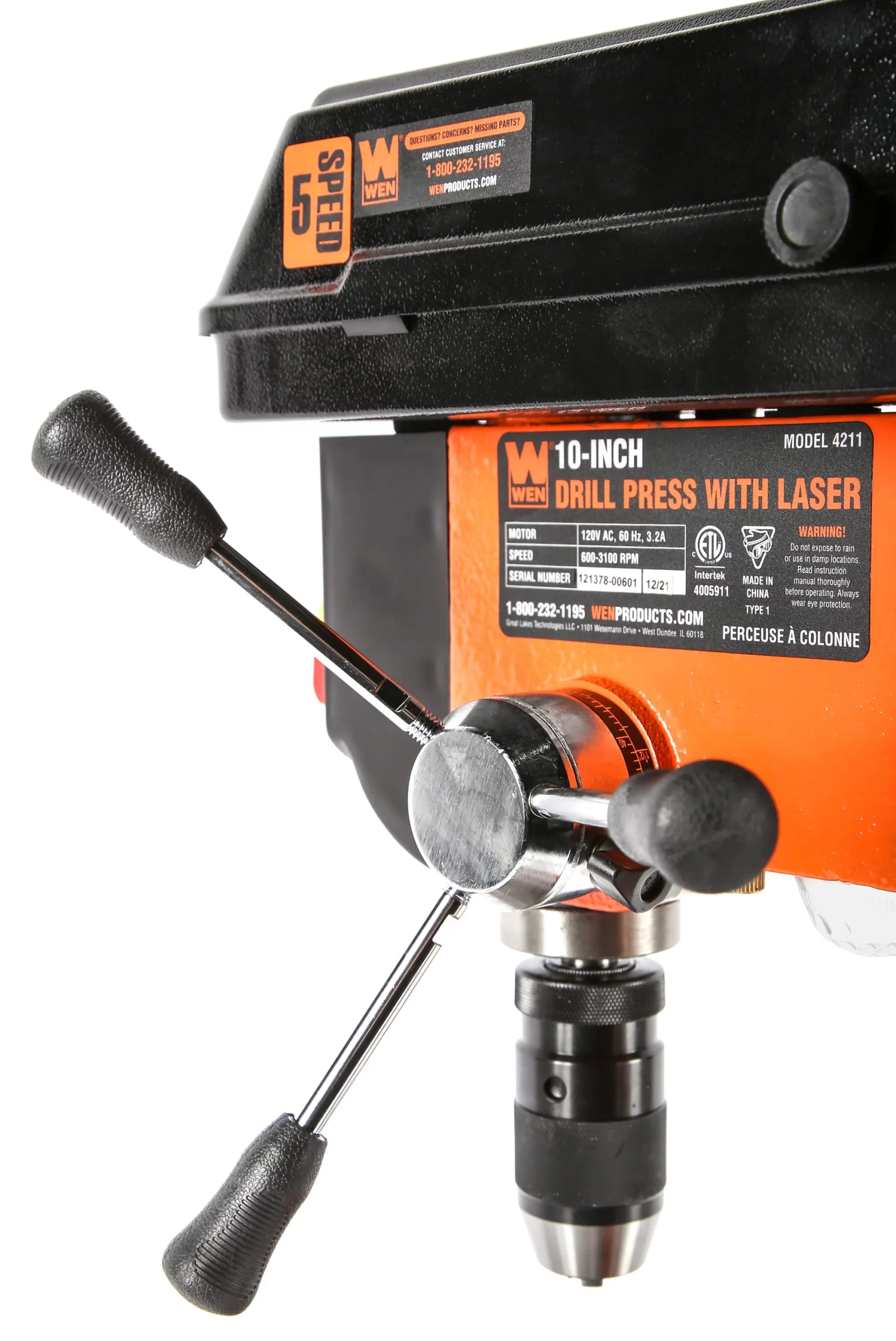 WEN 3.2-Amp 5-Speed Bench Drill Press