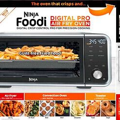 Ninja Foodi 7-in-1 Digital Pro Air Fry Oven, Countertop Oven, Dehydrate, 1800 Watts, SP200