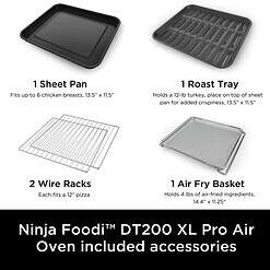 Ninja Foodi 8-in-1 XL Pro Air Fry Oven, Large Countertop Convection Oven, DT200