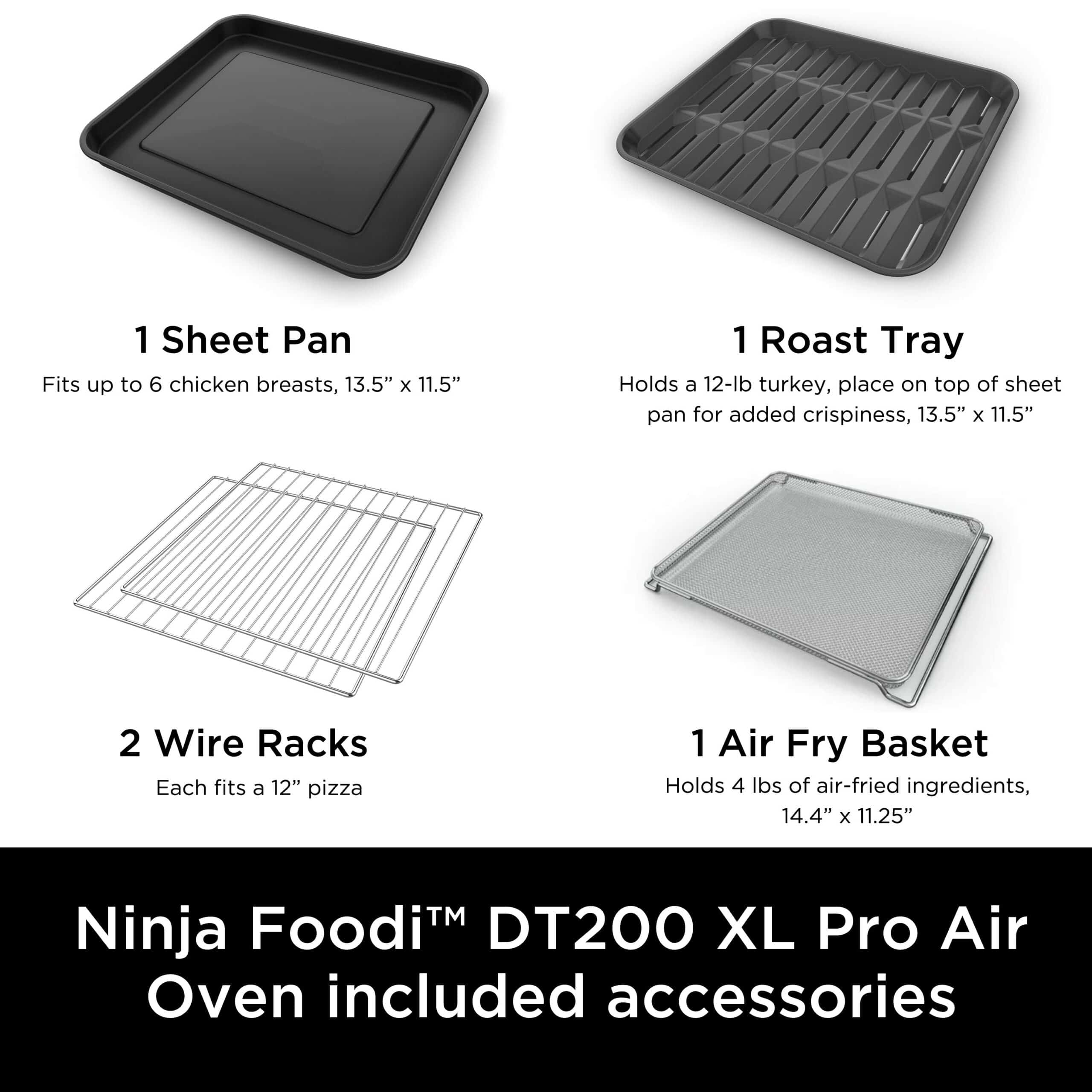 Ninja Foodi 8-in-1 XL Pro Air Fry Oven, Large Countertop Convection Oven, DT200