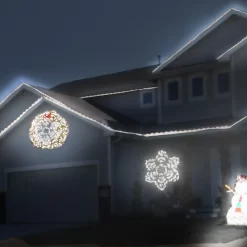 Holidynamics Holiday Lighting Solut 48-in Hanging Snowflake Hanging Decoration with White LED Lights